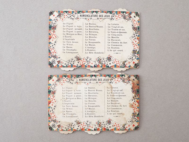 画像2: アンティーク トランプ柄のゲームカード MARQUE A JEUX