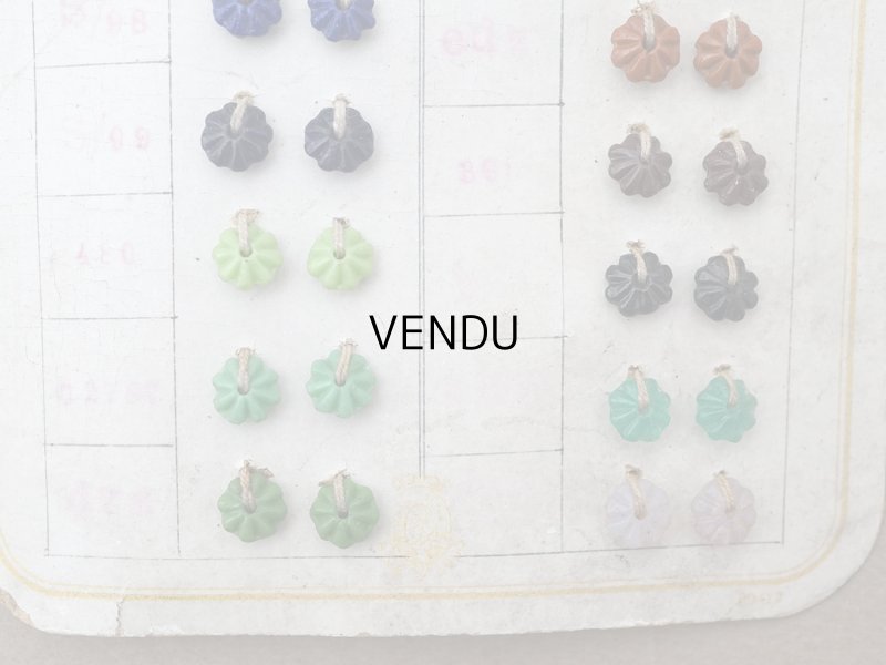 画像5: 19世紀末 アンティーク  サンプラー 花型 ガラスビーズ  - AS&JHJS  -