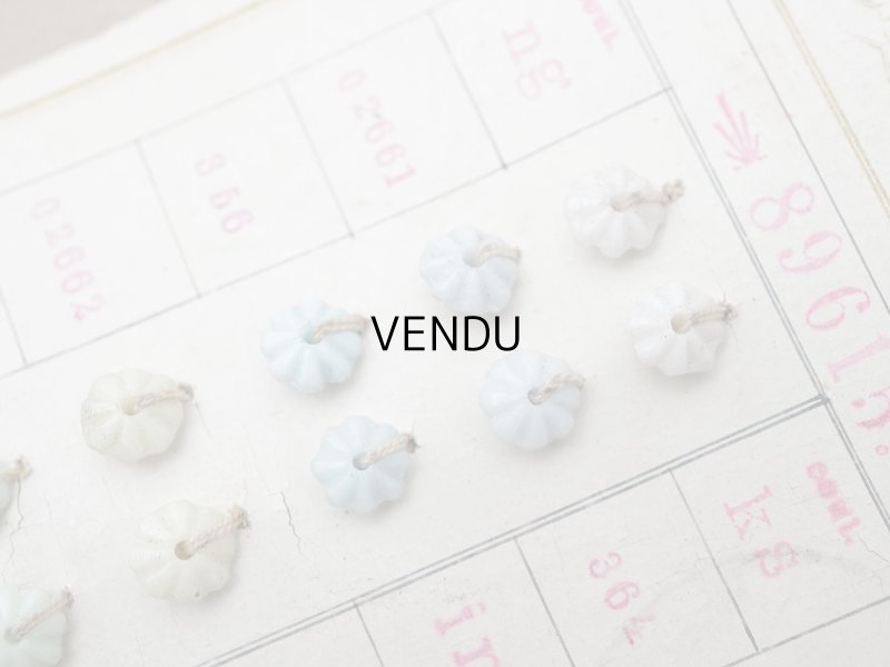 画像6: 19世紀末 アンティーク  サンプラー 花型 ガラスビーズ  - AS&JHJS  -