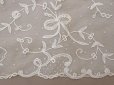 画像19: 19世紀末 アンティーク ドレスパーツ リボンのモチーフ アプリカシオン・アングルテール  4.2m 幅広22.5cmオフホワイト ボビンレース (19)