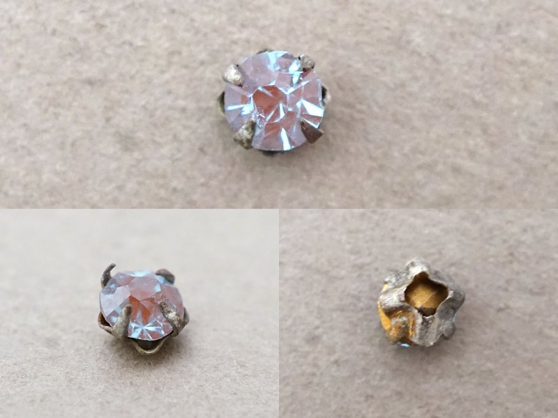 画像2: 【セール対象外】【クーポン対象外】アンティーク サフィレットのルース ピース売り チャトン ジュエリー用 グラスストーン カット入り ラウンド 4mm強