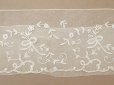 画像3: 19世紀末 アンティーク ドレスパーツ リボンのモチーフ アプリカシオン・アングルテール  4.2m 幅広22.5cmオフホワイト ボビンレース (3)