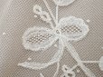 画像13: 19世紀末 アンティーク ドレスパーツ リボンのモチーフ アプリカシオン・アングルテール  4.2m 幅広22.5cmオフホワイト ボビンレース (13)