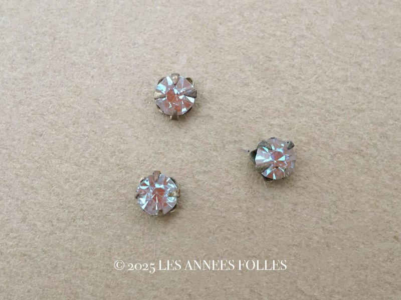 画像1: 【セール対象外】【クーポン対象外】アンティーク サフィレットのルース ピース売り チャトン ジュエリー用 グラスストーン カット入り ラウンド 4mm強