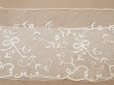 画像7: 19世紀末 アンティーク ドレスパーツ リボンのモチーフ アプリカシオン・アングルテール  4.2m 幅広22.5cmオフホワイト ボビンレース (7)