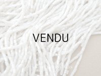 アンティーク カット入り ミルクガラス ガラスビーズ  シードビーズ 110g