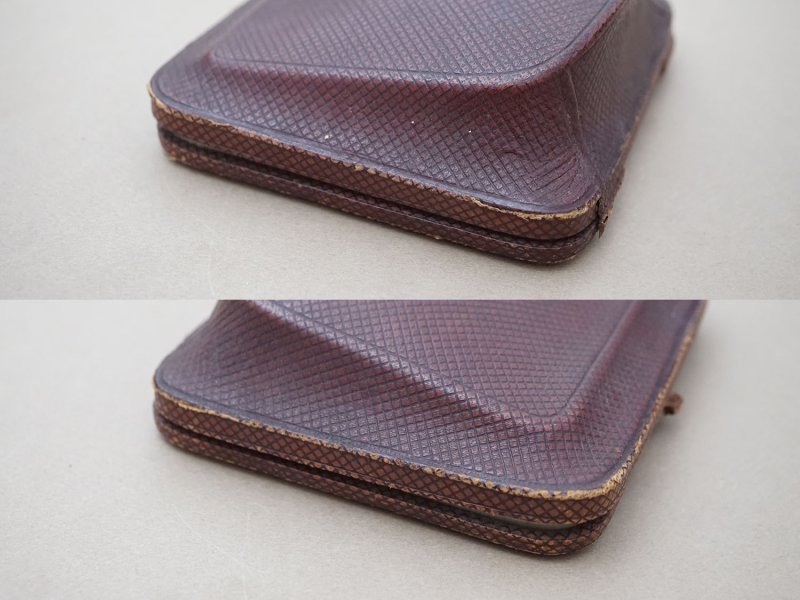 画像5: 19世紀 アンティーク AR イニシャル入り ジュエリーボックス ボルドーブラウン ペンダント＆ピアス 