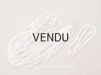 アンティーク ガラス製 サティネビーズ カット入り オフホワイト 2種セット 24g