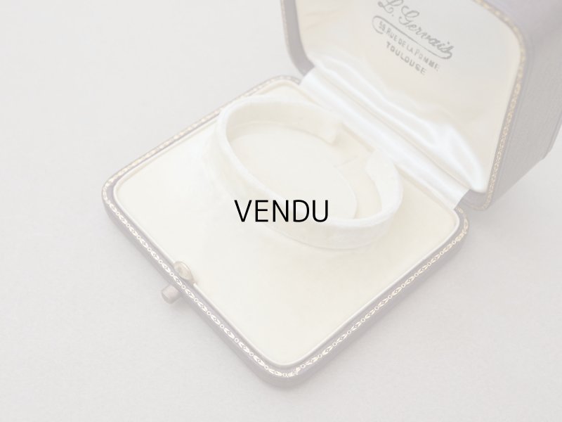 画像4: アンティーク 金彩入り 本革製 ジュエリーボックス ボルドー ブレスレット用