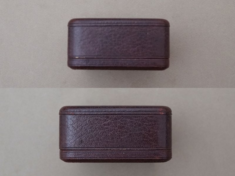 画像10: アンティーク 金彩入り 本革製 ジュエリーボックス ボルドー ブレスレット用
