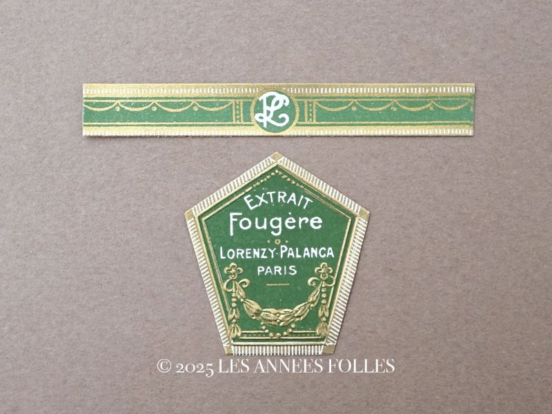 画像1: アンティーク パフュームラベル EXTRAIT FOUGERE - LORENZY PALANCA PARIS -