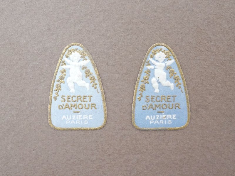画像2: アンティーク 天使のパフュームラベル SECRET D'AMOUR - AUZIERE PARIS -