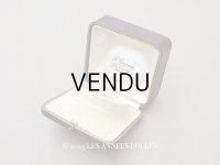 アンティーク 金彩入り 本革製 ジュエリーボックス ボルドー ブレスレット用