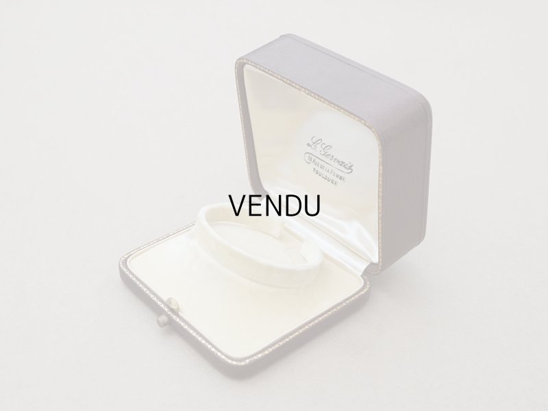 画像3: アンティーク 金彩入り 本革製 ジュエリーボックス ボルドー ブレスレット用