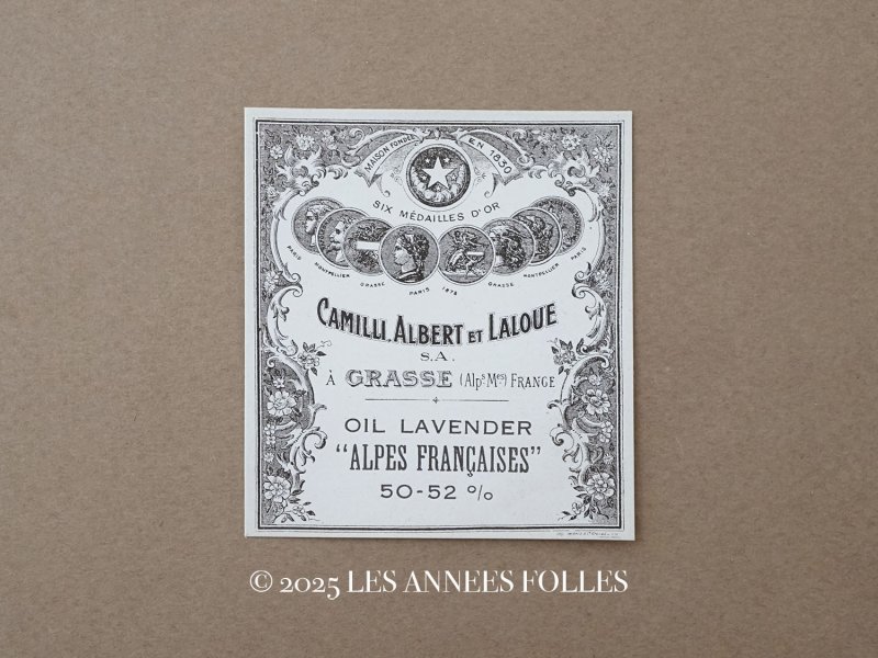画像1: アンティーク パフュームラベル OIL LAVENDER ALPES FRANCAISE - CAMILLE ALBERT ET LALOUE -