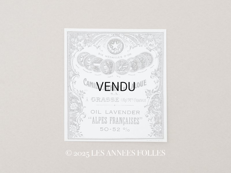 画像1: アンティーク パフュームラベル OIL LAVENDER ALPES FRANCAISE - CAMILLE ALBERT ET LALOUE -