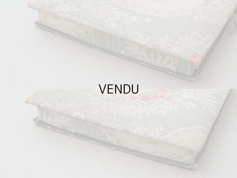 画像8: アンティーク 薔薇の花かごのメダイヨン カルトナージュボックス オリーブグリーン