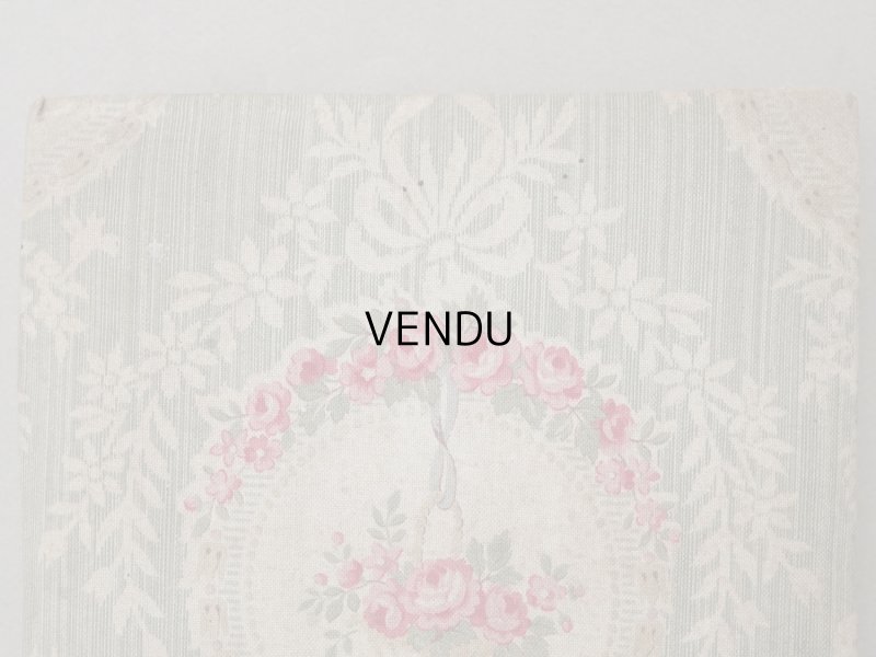 画像3: アンティーク 薔薇の花かごのメダイヨン カルトナージュボックス オリーブグリーン