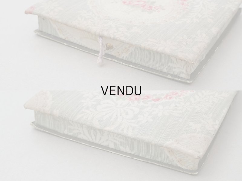 画像7: アンティーク 薔薇の花かごのメダイヨン カルトナージュボックス オリーブグリーン