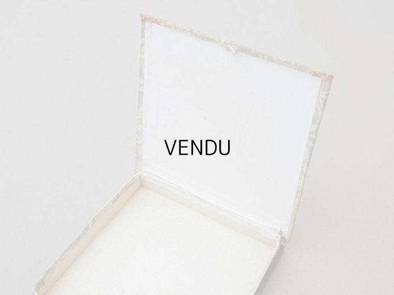 画像10: アンティーク 薔薇の花かごのメダイヨン カルトナージュボックス オリーブグリーン