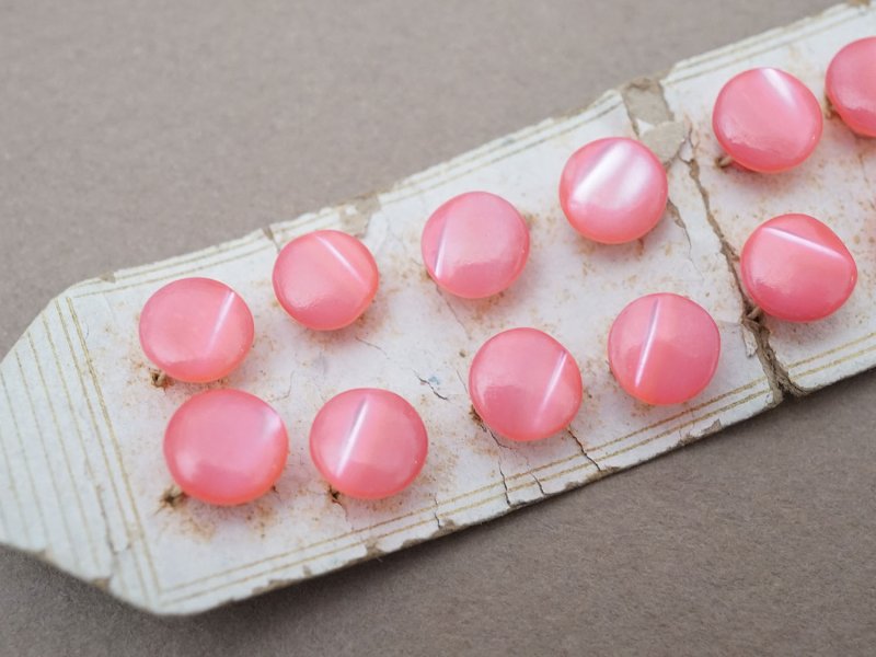 画像3: アンティーク マザーオブパール製 ボタン 7mm ピンク 12ピース シェルボタン