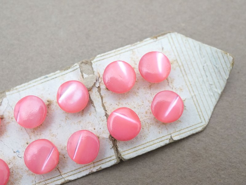 画像2: アンティーク マザーオブパール製 ボタン 7mm ピンク 12ピース シェルボタン