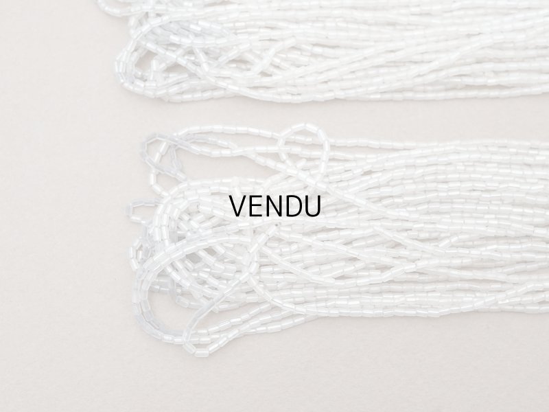 画像7: アンティーク シードビーズ 半透明＆シルバー ガラス製 1cm=4粒 36g