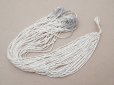 画像2: アンティーク シードビーズ 半透明＆シルバー ガラス製 1cm=4粒 36g (2)
