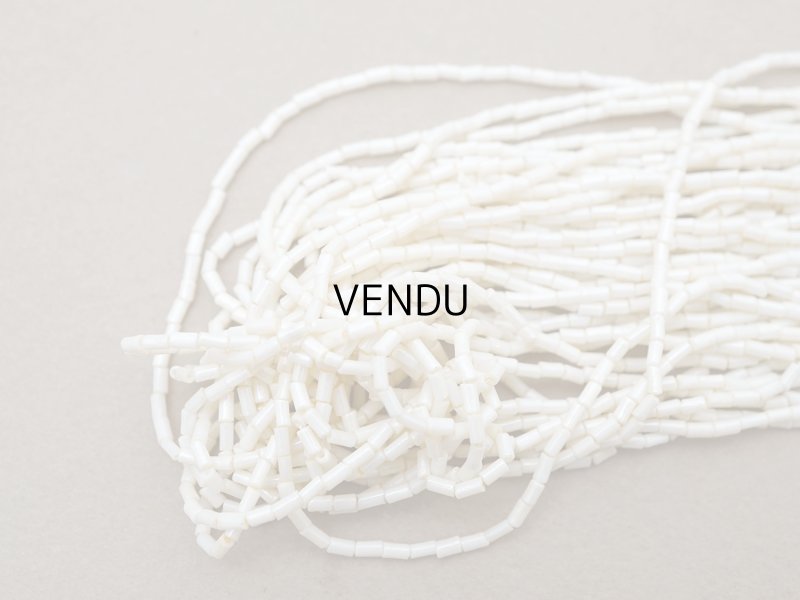 画像4: アンティーク シードビーズ 生成り エクリュ 1cm=4粒 27g