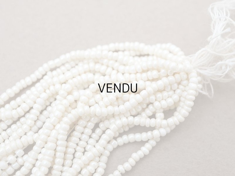 画像4: アンティーク シードビーズ 生成り エクリュ 1cm=8粒 