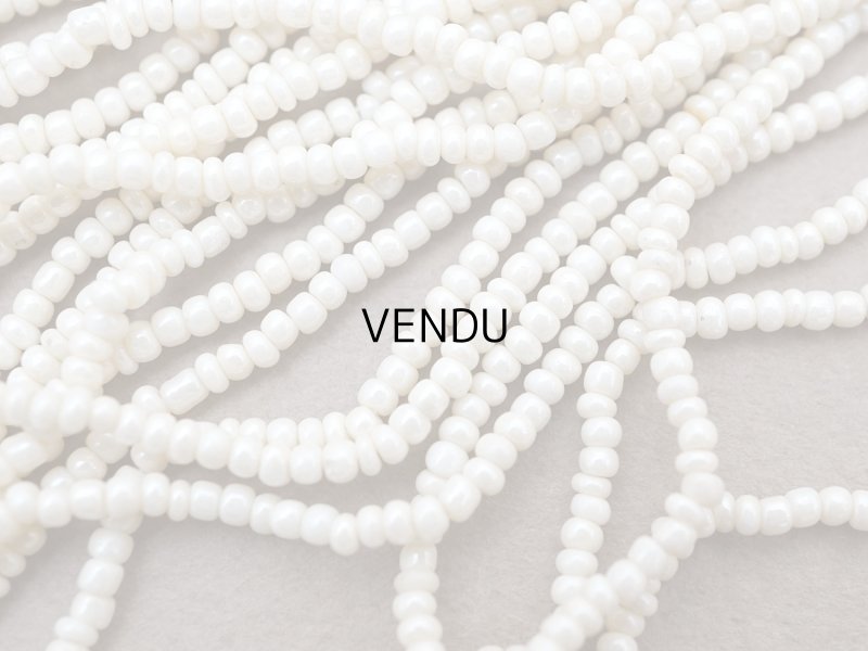 画像3: アンティーク シードビーズ 生成り エクリュ 1cm=8粒 