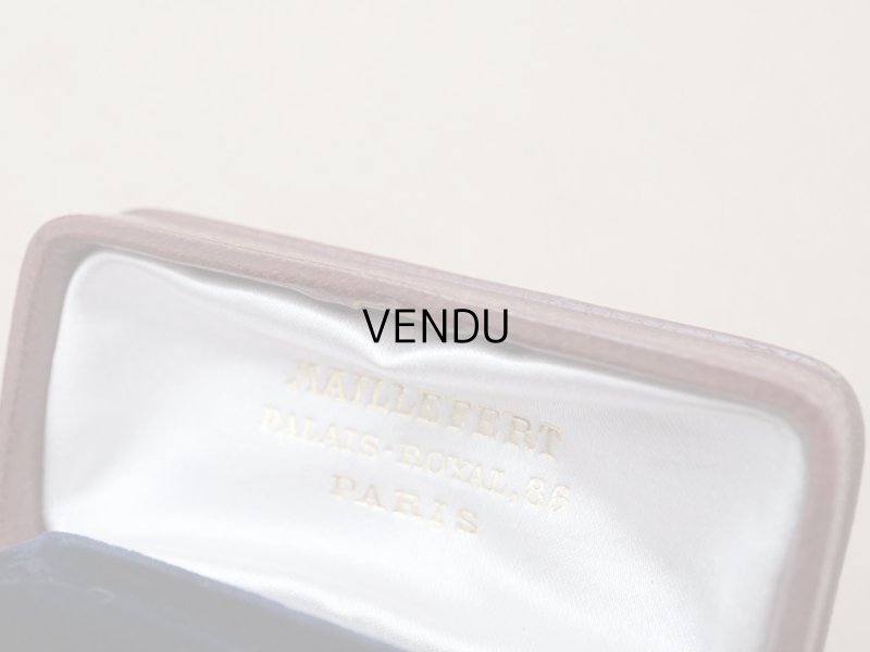 画像3: アンティーク 本革製 ジュエリーボックス 金彩入り ボルドー エパングル