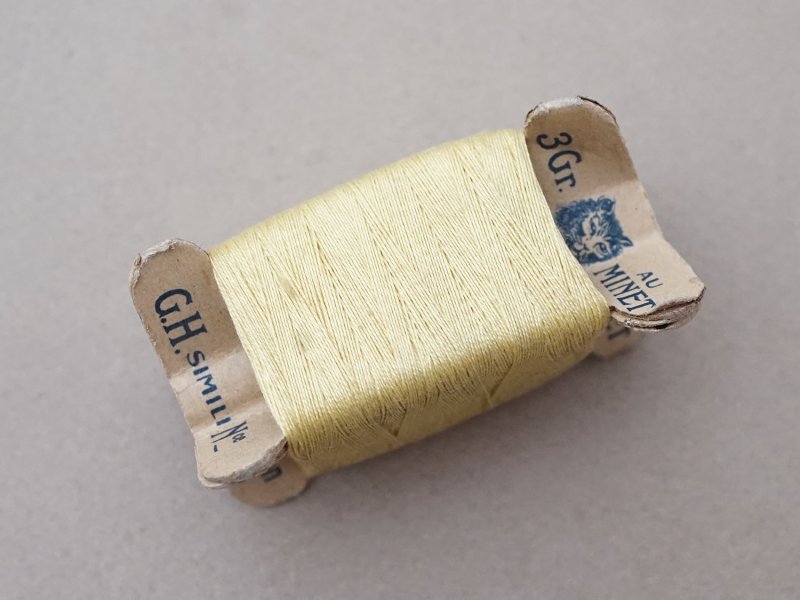 画像6: アンティーク  猫の糸巻き ボルドー レモン色 - AU MINET -