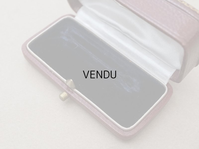 画像4: アンティーク 本革製 ジュエリーボックス 金彩入り ボルドー エパングル