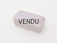 アンティーク 本革製 ジュエリーボックス 金彩入り ボルドー エパングル