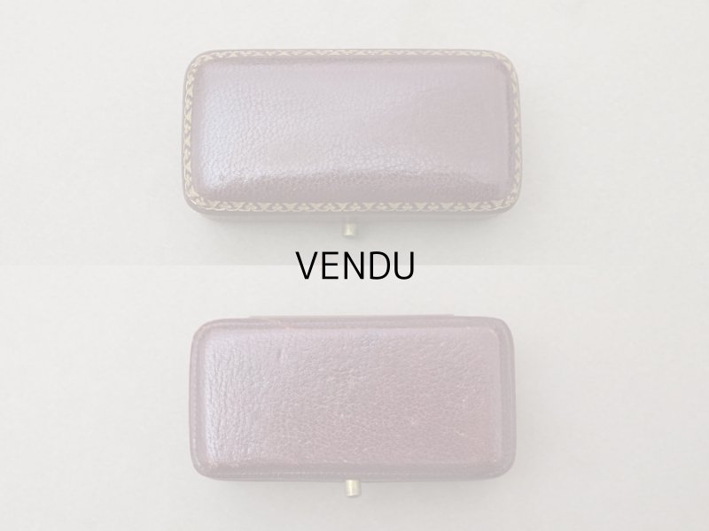 画像6: アンティーク 本革製 ジュエリーボックス 金彩入り ボルドー エパングル