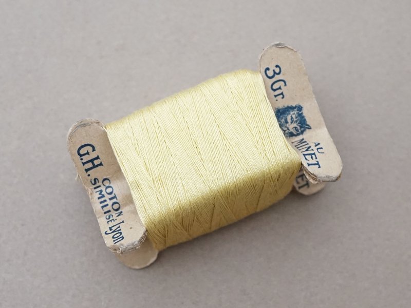 画像5: アンティーク  猫の糸巻き ボルドー レモン色 - AU MINET -