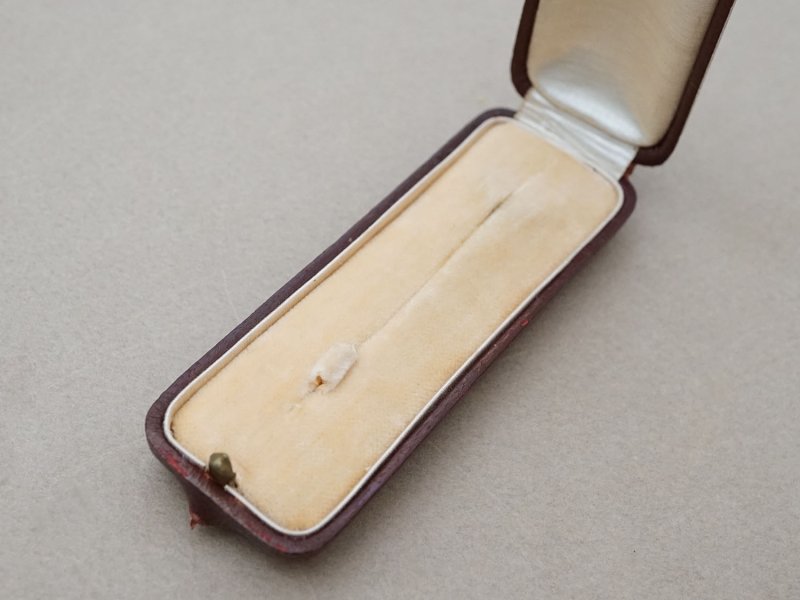 画像3: アンティーク 本革製 ジュエリーボックス ボルドー エパングル