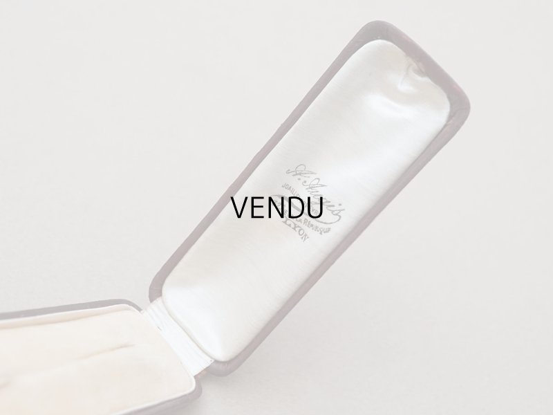 画像2: アンティーク 本革製 ジュエリーボックス ボルドー エパングル