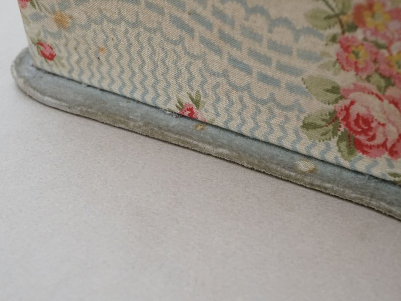 画像10: アンティーク グローブボックス 薔薇模様のカルトナージュボックス　