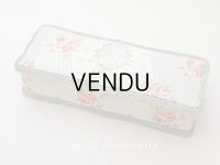 アンティーク グローブボックス 薔薇模様のカルトナージュボックス　