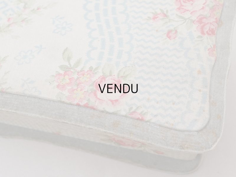 画像6: アンティーク グローブボックス 薔薇模様のカルトナージュボックス　