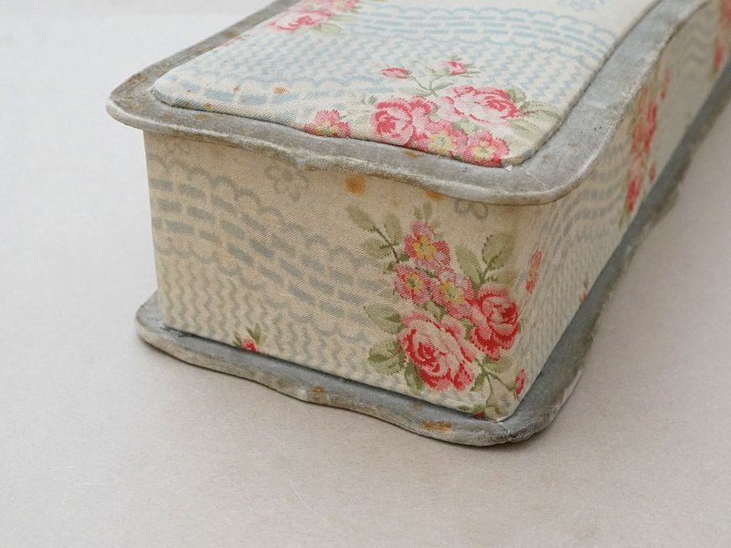 画像8: アンティーク グローブボックス 薔薇模様のカルトナージュボックス　