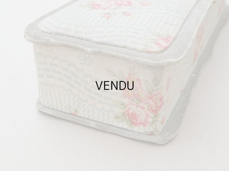 画像9: アンティーク グローブボックス 薔薇模様のカルトナージュボックス　