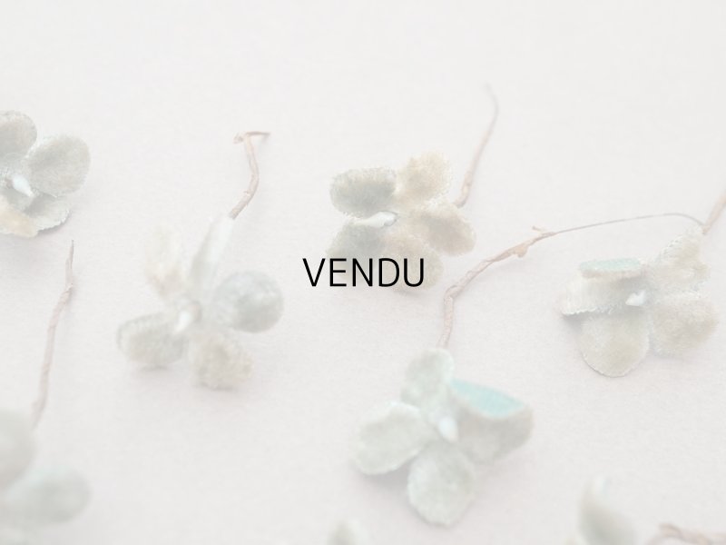 画像3: 【クリスマスセール2025対象外】アンティーク ベルベットの布花 9ピースのセット ブルーグリーン