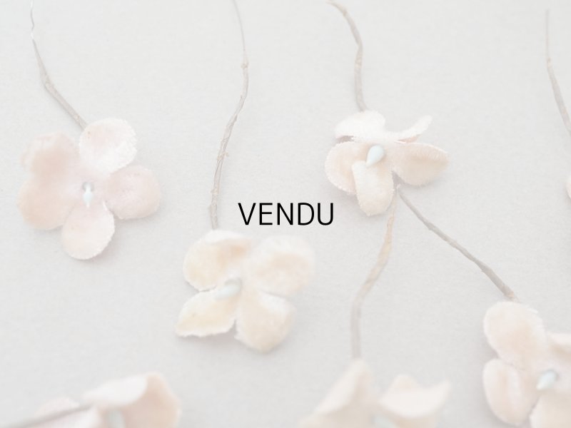 画像3: 【クリスマスセール2025対象外】アンティーク ベルベットの布花 9ピースのセット ピーチピンク