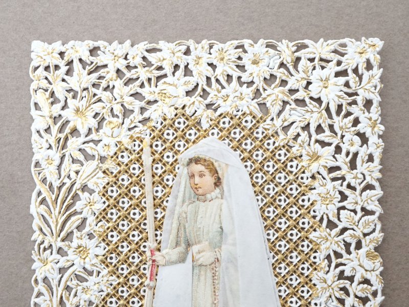 画像2: 【クリスマスセール2025対象外】アンティーク 初聖体のカニヴェ 