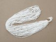 画像2: アンティーク ガラス製 サティネビーズ ホワイト 26g 1cm=8.5粒 (2)