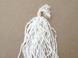 画像1: アンティーク ガラス製 サティネビーズ ホワイト 26g 1cm=8.5粒 (1)