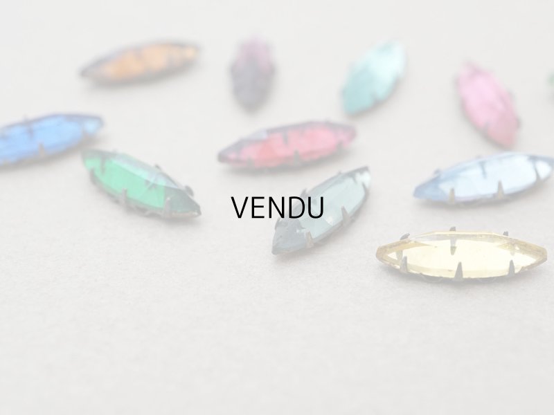 画像4: 19世紀末 アンティーク グラスストーン 11ピースのセット ラインストーン